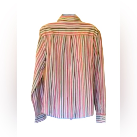 Faconnable Button Down Shirt _ Multi Color Stripe - Picture 4 of 6